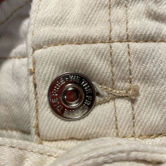 We The Free- Nova Cream White Paperbag Drop Crotch Shorts Belt- Size Small - Picture 8 of 9